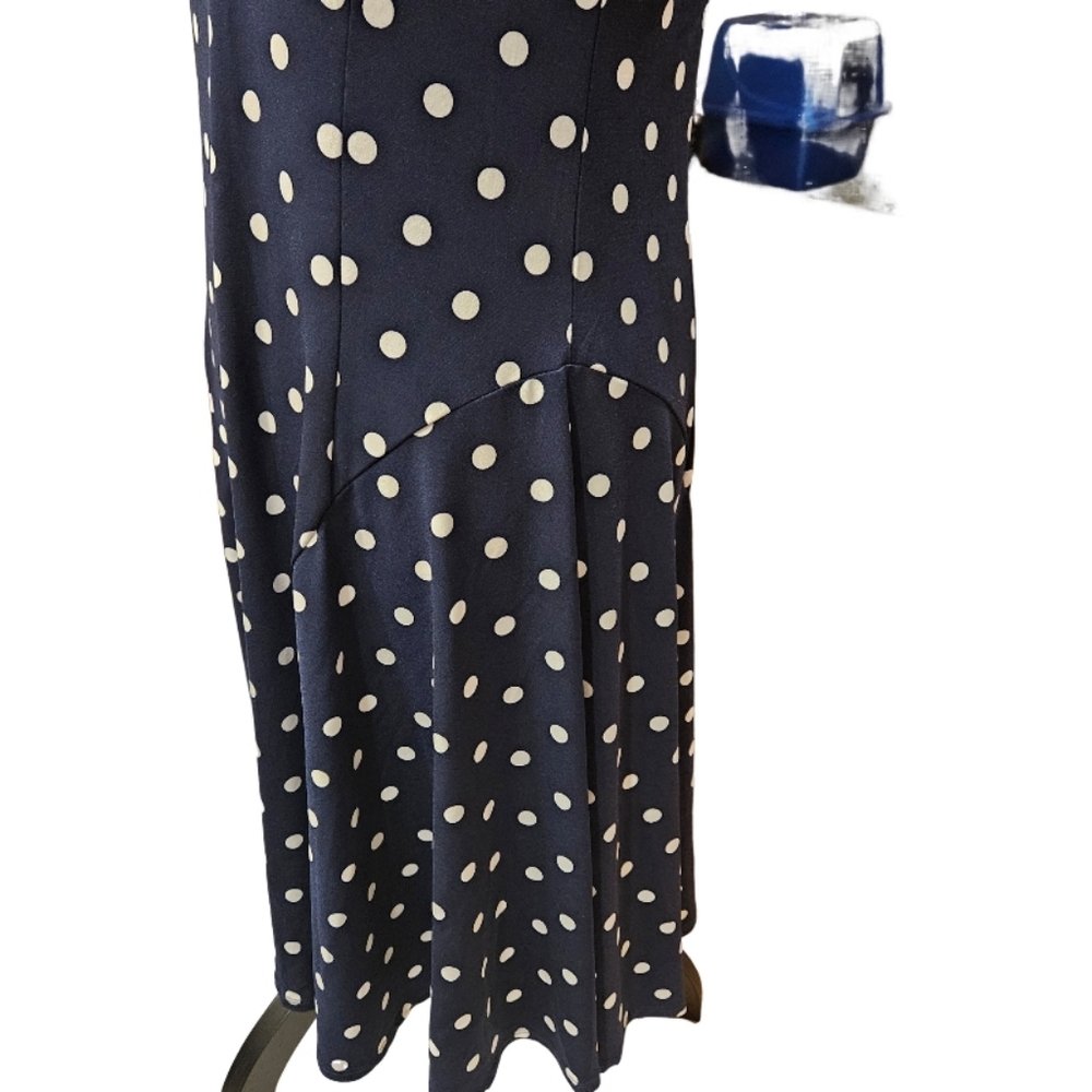 Susan Graver Polka Dot Sleeveless Dress - Picture 5 of 9